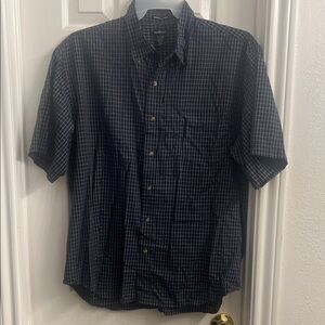 Northcrest Dark Blue Checkered Casual Shirt
